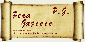 Pera Gajičić vizit kartica